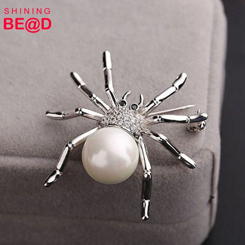 Fashion Women Alloy Crystal Rhinestone Pearl Bee Insect Brooch Pin Jewelry Gift