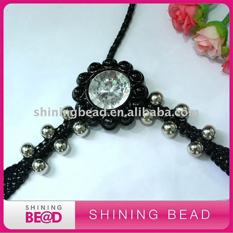 fashion rhinestone bead shoe upper pattern