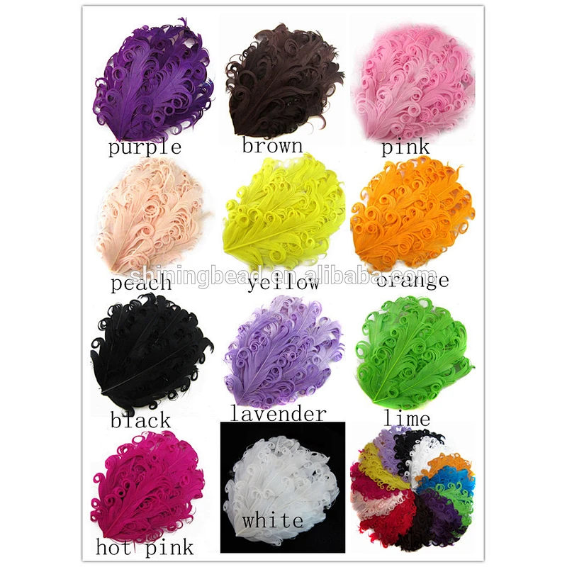 Premium Quality Artificial White Curly Goose Nagorie Feather Pad Plume For Child Girls Headbands Decoration
