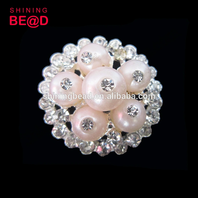 Magnetic Brooch Pearl Diamante Rhinestone Brooch Crystal in bulk with pin