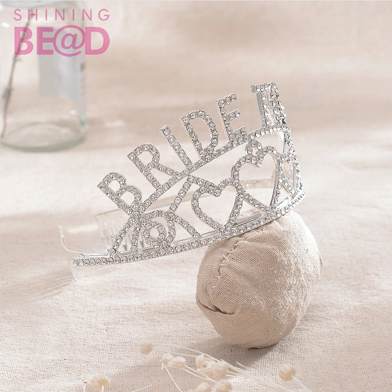 Hot sale custom bride rhinestone tiara bridal hair accessory crown for wedding
