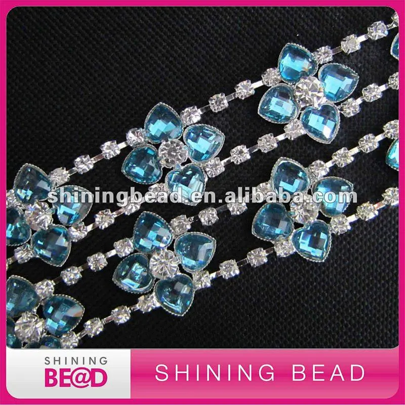 Crystal Rhinestone Resin Trimming Chain