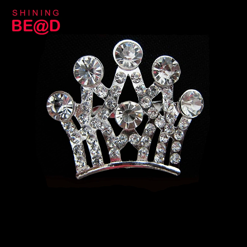 new fashion bulk crown brooch with rhinestone with pin for wholesale