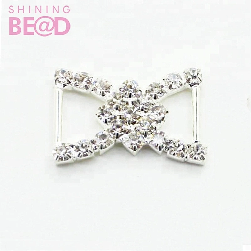 metal ribbon slider rhinestone buckles crystal various shape buckles
