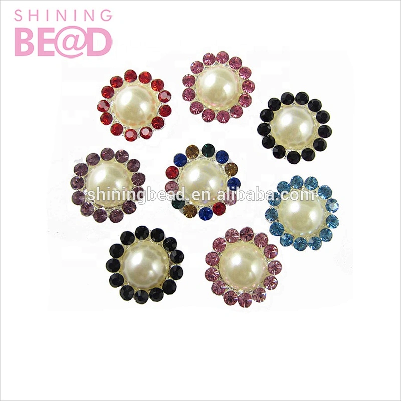 colorful pearl crystal buttons wholesale metal button