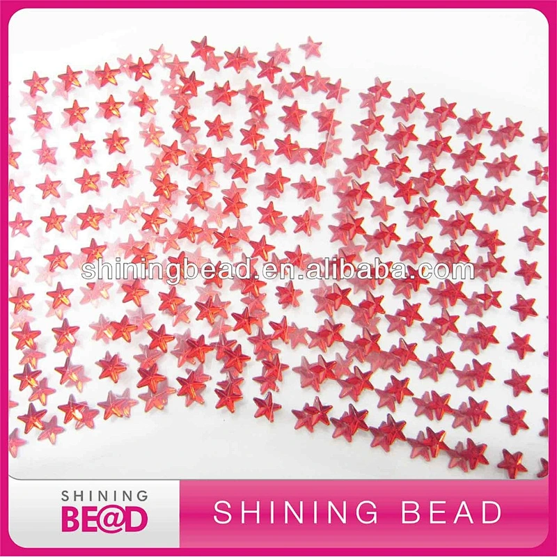 6*6 MM Love Hearts Red Rhinestone Self Adhesive Stickers Custom
