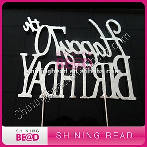 Happy Birthday Party Rhinestone Cake Topper 70th 80th Birthday for Anniversary