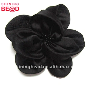black decorative craft fabric flower for clothing