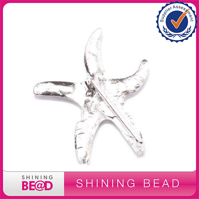 Wholesale Rhinestone Silver Starfish Destination Wedding Supplies, Buckle & Ribbon Slider