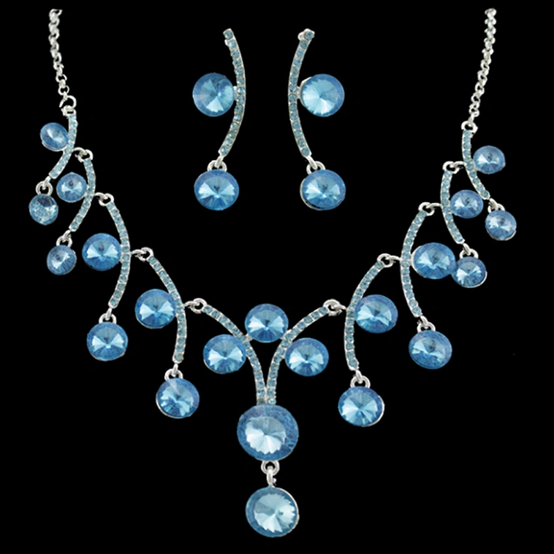 2019 Hot Selling luxury wedding jewelry set african wedding beads jewelry set nigerian necklace earring