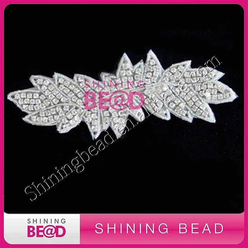 rhinestone appliques rhinestone tape beaded rhinestone lace for wedding decoration