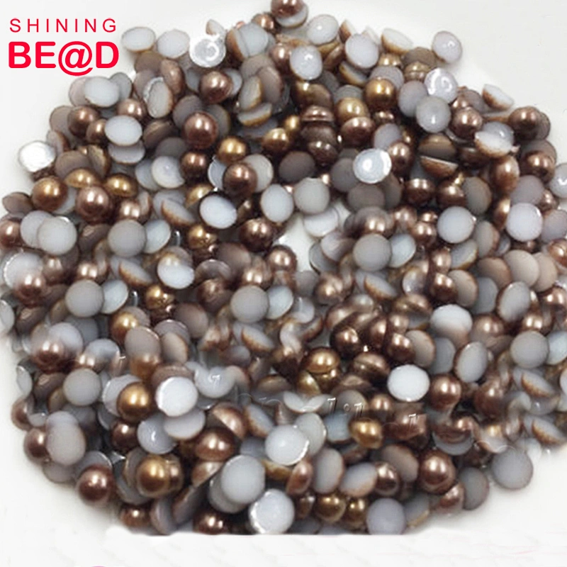 New Half Pearl Round Beads Flat Back 1.5-25 mm Pearl Plastic Loose Beads