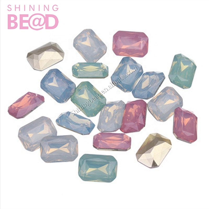 Resin octagonal rhinestone point back for garment DIY