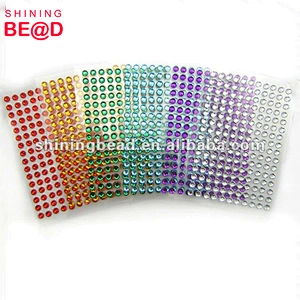 Hot sale colorful round rhinestone stickers