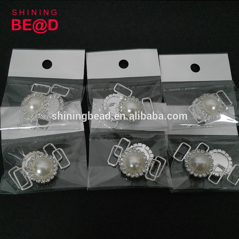 Embellishment swimwear metal rhinestone pearl bikini connector