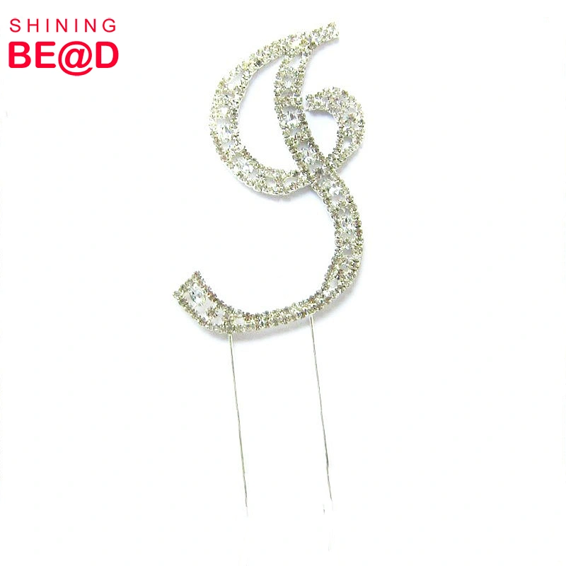 letter rhinestone cake topper