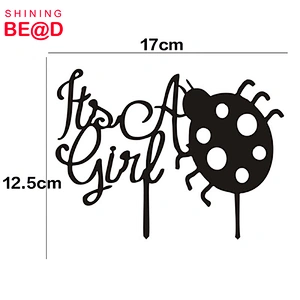China factory supplier wholesale excellent quality It's A Boy black acrylic cake topper for little boy birthday party decoration