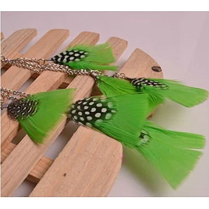 Bohemia style colorful feather earings for women