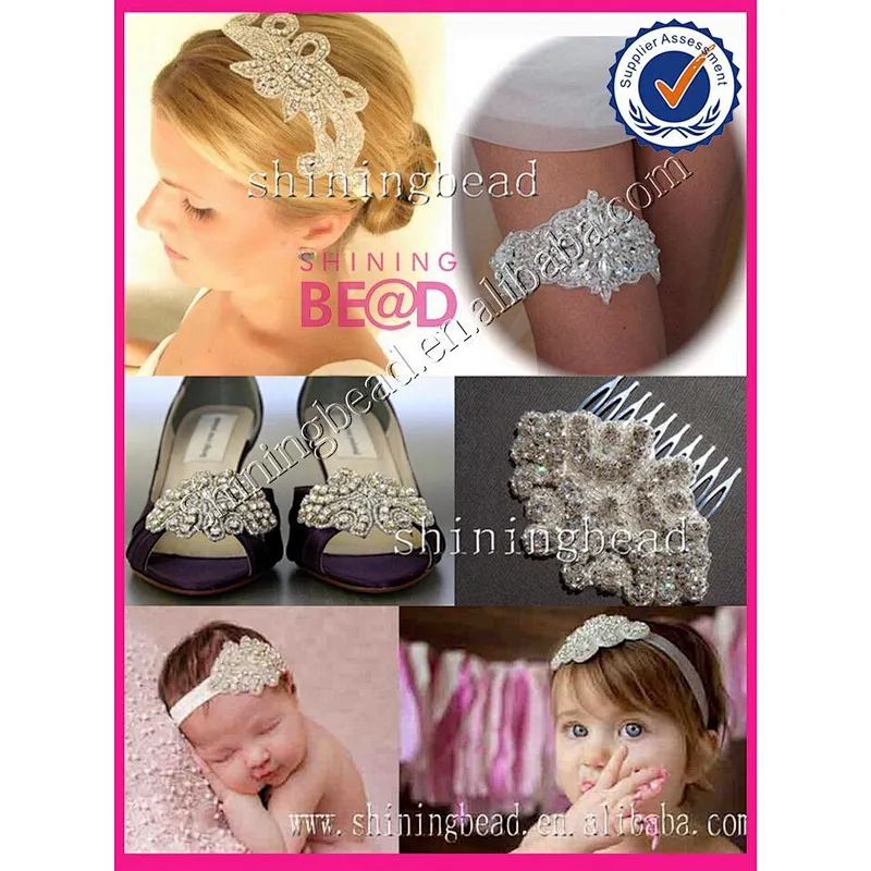 Crystal Rhinestone Trimming Bridal Beaded Trim Wedding Applique Rhinestone Belt For Wedding Bridal Dress