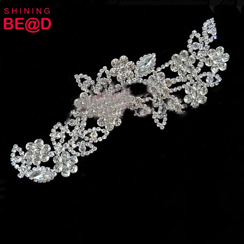 Wedding dress rhinestone appliques for sash