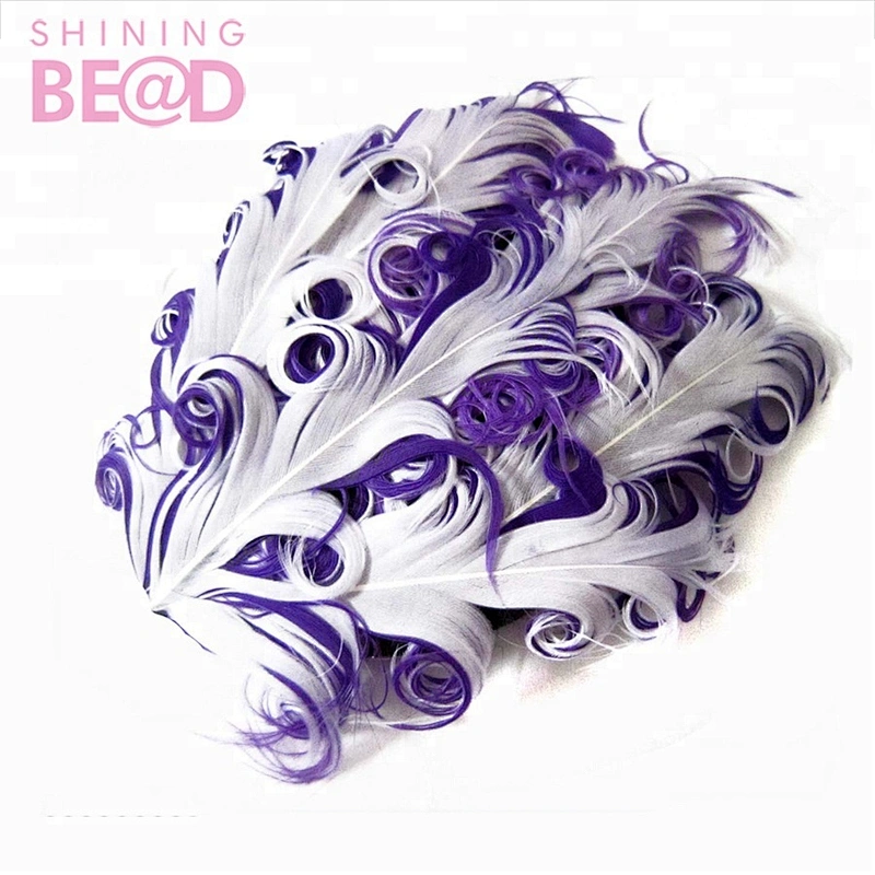 Artificial Curly  Feather Pad Plume Appliques For headbands or hair fascinators