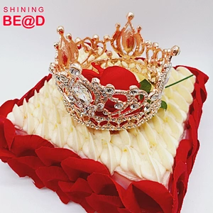 2019 Luxury DIY quality chinese products rose gold Crown Cake Topper Decoration for Birthdays, Weddings