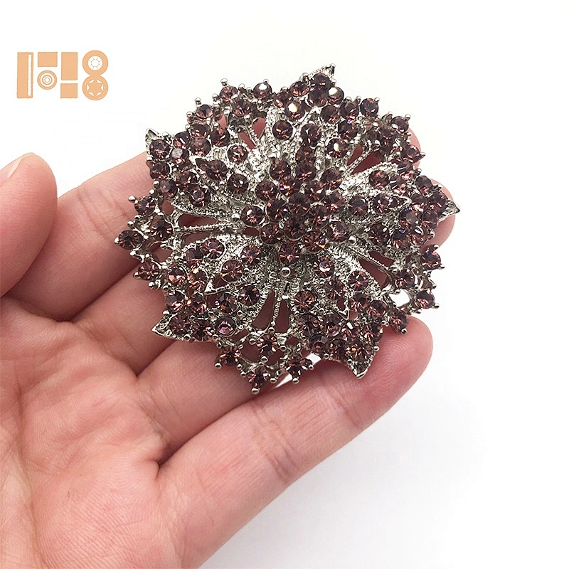 2021 New Fashion Jewelry Royalblue Rhinestone Bridal Brooches For Wedding Decoration