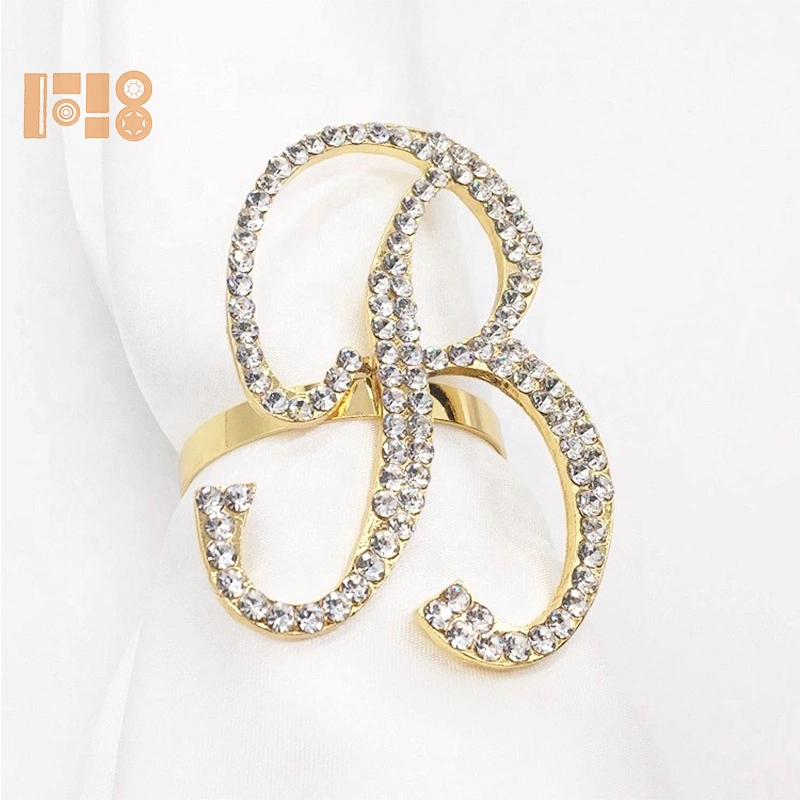 Gold Napkin ring flower Napkin Ring For Dinner Table Decoration