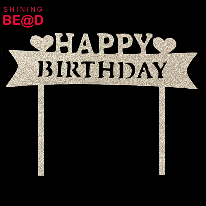 High quality birthday party decoration happy birthday cake topper