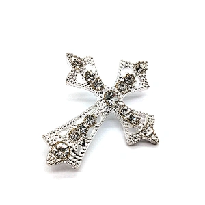 2020 Cross-shaped Rhinestone Slide Buckle For Wedding Invitations Ribbon,Rhinestone Buckle For Wedding Chair Covers