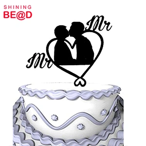 Wholesale Funny Mr. And Mr. Acrylic Cake Topper For Party Decoration,Gay Cake Topper,Gay Wedding Cake Topper