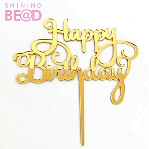 High quality bride and groom acrylic wedding happy birthday cake toppers