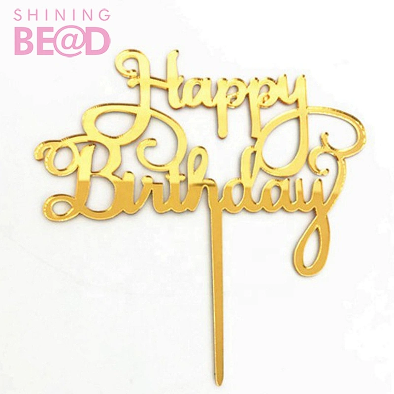 High quality bride and groom acrylic wedding happy birthday cake toppers