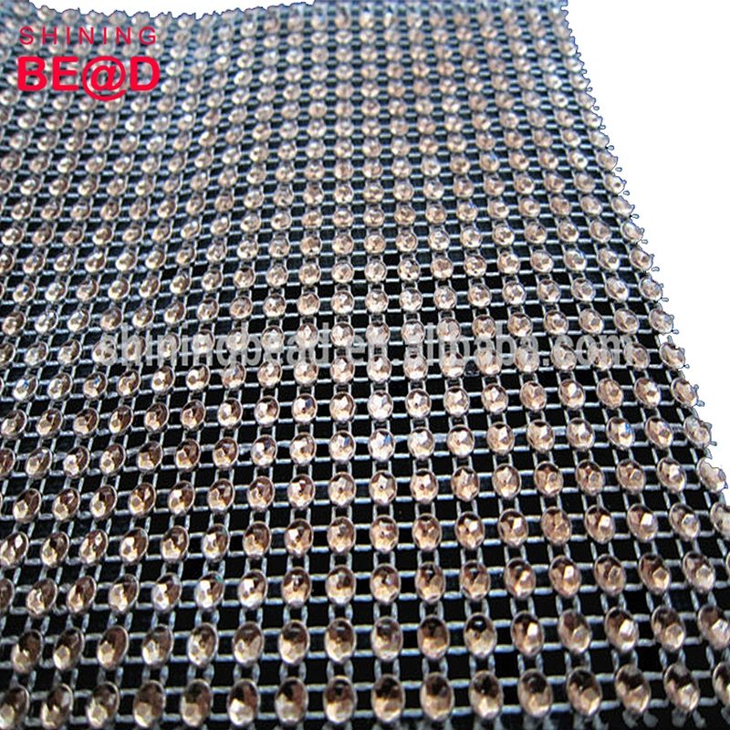 24 Row Crystal Rhinestone Ribbon Trim Wrap Mesh Banding 10 Yards