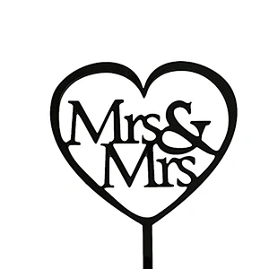 Wholesale Funny Mrs And Mrs Acrylic Cake Topper For Party Decoration,Lesbian Cake Topper,Cake Toppers Mrs And Mrs