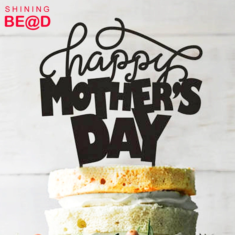 Unique Design Gift For Mothers Day Happy Birthday MOM Cake Topper