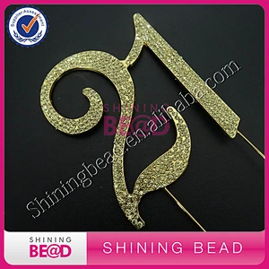 Cheap New cake topper number 21 cake stand diamond cake accessory for party