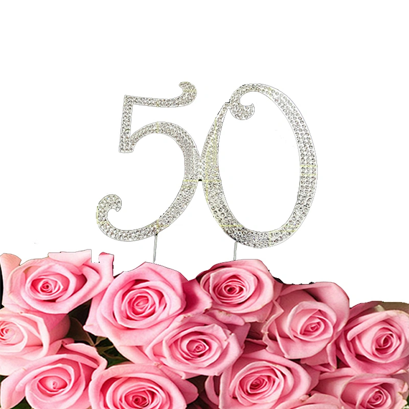 Wholesale Birthday Double Number 16/18/50 Rhinestone Cake Topper