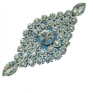 High quality popular wedding dress decoration rhinestone lace