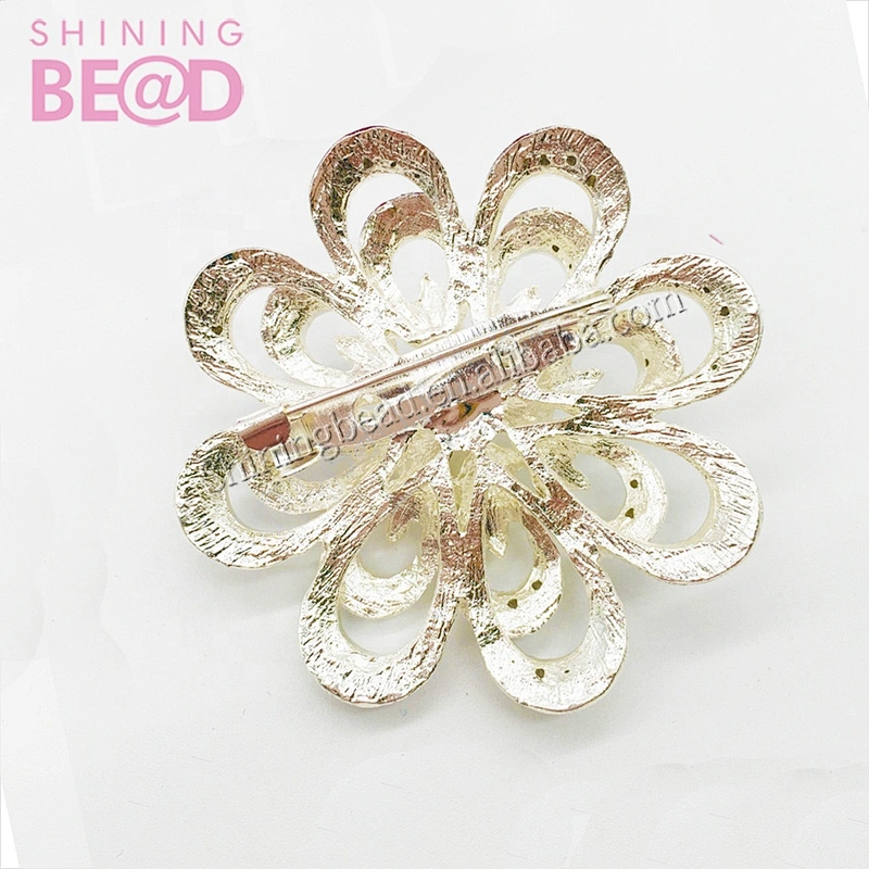 factory flower brooch crystal for weddingdecoration