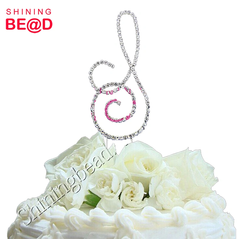 Wholesale Initial Wedding Cake Supplies Letter A-Z Rhinestone Cake Topper,Monogram Wedding Cake Toppers