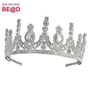 Wholesale Korean Bride Wedding Accessories / Princess Crown Hair Accessories--Glass Rhinestone Crown