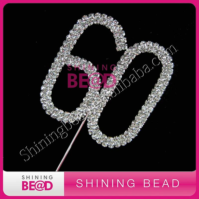 wholesale number 50 cake topper rhinestone in silver for cake decorate
