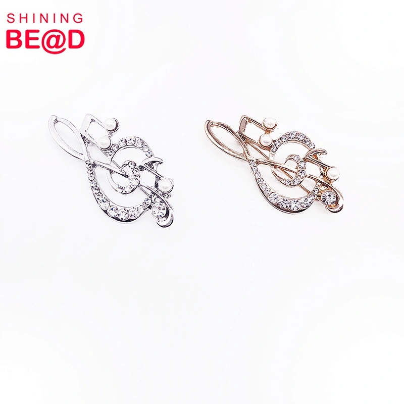 Wholesale Korean Rhinestone Wonderful Music Symbol Brooch,Korean Brooch Clip,Musical Note Brooch