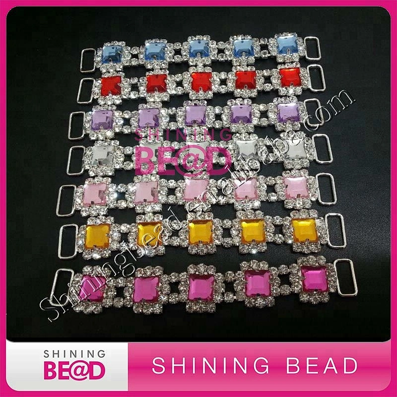 2016 high quality rhinestone connector for bikini,headband connector