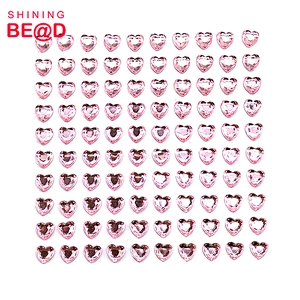 Sell High Quality 6mm Heart-shaped Self-adhesive Acrylic Rhinestone Stickers For Decoration,Rhinestone Sticker Sheet