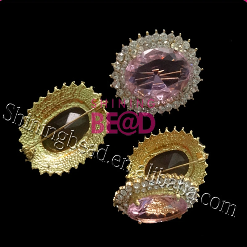 2019  Fashion Design Women Water Drop Shape Crystal Artificial Diamond Brooch