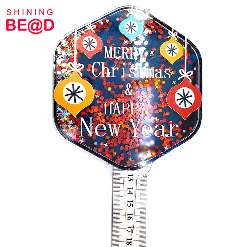 New 2021 Merry Christmas & Happy New Year Acrylic Cake Topper For Party Decoration,Led Sign For Merry Christmas