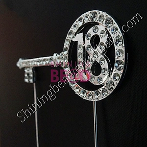 High quality birthday anniversary cake topper 18 key cake topper