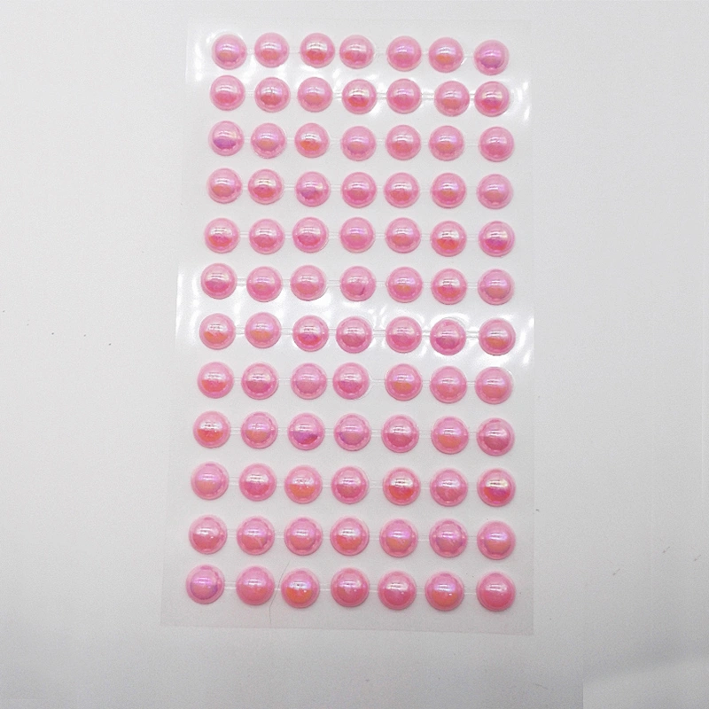 Half round colorful self adhesive pearl sticker strip for decoration  wholesale